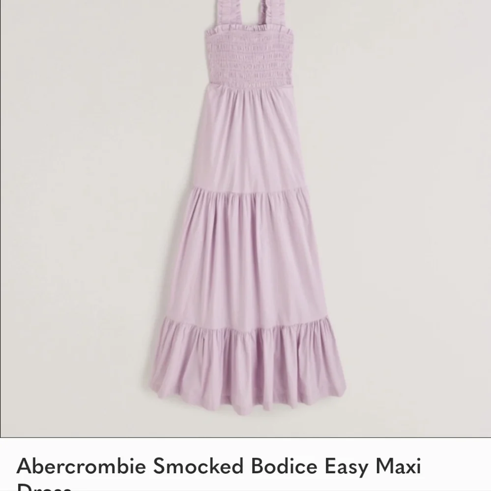 Abercrombie & Fitch Lavender Smocked Tiered Maxi Dress